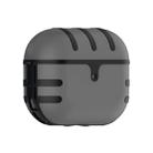 For Apple AirPods Pro Cat Texture Bluetooth Headphone PC Spray Oil Feel TPU Protective Case(Gray) - 1