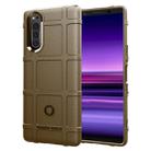 For Sony Xperia 5  Full Coverage Shockproof TPU Case(Brown) - 1