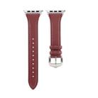 For Apple Watch 3 / 2 / 1 Generations 42mm Universal Thin Leather Watch Band(Crazy Horse Brown) - 3