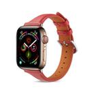 For Apple Watch 3 / 2 / 1 Generations 42mm Universal Thin Leather Watch Band(Red) - 1