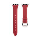 For Apple Watch 3 / 2 / 1 Generations 42mm Universal Thin Leather Watch Band(Red) - 3