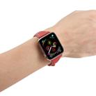 For Apple Watch 3 / 2 / 1 Generations 42mm Universal Thin Leather Watch Band(Red) - 6