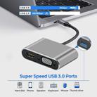 USB C to HDMI VGA 4K Adapter 4-in-1 Type C Adapter Hub to HDMI VGA USB 3.0 Digital AV Multiport Adapter with USB-C PD Charging Port Compatible for Nintendo Switch/Samsung/MacBook(Silvery) - 9
