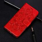 For Galaxy A70s  Mandala Embossing Pattern Horizontal Flip Leather Case with Holder & Card Slots & Wallet & Photo Frame & Lanyard(Red) - 1