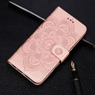 For Galaxy A70s  Mandala Embossing Pattern Horizontal Flip Leather Case with Holder & Card Slots & Wallet & Photo Frame & Lanyard(Rose Gold) - 1