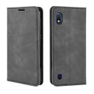 For Galaxy A10 Retro-skin Business Magnetic Suction Leather Case with Holder & Card Slots & Wallet(Black) - 4
