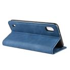 For Galaxy A10 Retro-skin Business Magnetic Suction Leather Case with Holder & Card Slots & Wallet(Dark Blue) - 11