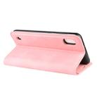 For Galaxy A10 Retro-skin Business Magnetic Suction Leather Case with Holder & Card Slots & Wallet(Pink) - 11