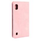 For Galaxy A10 Retro-skin Business Magnetic Suction Leather Case with Holder & Card Slots & Wallet(Pink) - 12