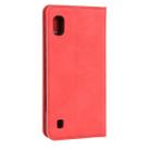 For Galaxy A10 Retro-skin Business Magnetic Suction Leather Case with Holder & Card Slots & Wallet(Red) - 12