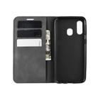 For Galaxy A40 Retro-skin Business Magnetic Suction Leather Case with Holder & Card Slots & Wallet(Black) - 9