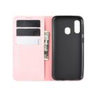 For Galaxy A40 Retro-skin Business Magnetic Suction Leather Case with Holder & Card Slots & Wallet(Pink) - 9