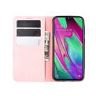 For Galaxy A40 Retro-skin Business Magnetic Suction Leather Case with Holder & Card Slots & Wallet(Pink) - 10