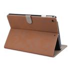 For iPad 10.2 2021 / 2020 / 2019 ENKAY Stand Folio Cover Leather Smart Case with Auto Sleep / Wake-up Function(Brown) - 1