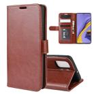 For Galaxy A51 (4G) R64 Texture Single Horizontal Flip Protective Case with Holder & Card Slots & Wallet& Photo Frame(Brown) - 1