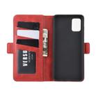 For Galaxy A51 (4G) Dual-side Magnetic Buckle Horizontal Flip Leather Case with Holder & Card Slots & Wallet(Red) - 8