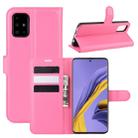 For Galaxy A51 (4G) Litchi Texture Horizontal Flip Protective Case with Holder & Card Slots & Wallet(Rose Red) - 1