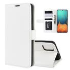 For Galaxy A71 R64 Texture Single Horizontal Flip Protective Case with Holder & Card Slots & Wallet& Photo Frame(White) - 1