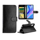 Huawei Enjoy 10S Crazy Horse Texture Leather Horizontal Flip Protective Case with Holder & Card Slots & Wallet & Photo Frame(Black) - 1