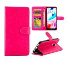 For Xiaomi Redmi 8/Redmi 8A Crazy Horse Texture Leather Horizontal Flip Protective Case with Holder & Card Slots & Wallet & Photo Frame(Magenta) - 1