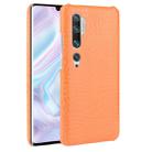 For Xiaomi Mi Note 10/Note10 Pro/CC9 Pro Shockproof Crocodile Texture PC + PU Case(Orange) - 1