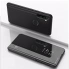 For Xiaomi Redmi Note 8T Plated Mirror Horizontal Flip Leather with Stand Mobile Phone Holster(Black) - 1