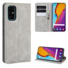 For Galaxy S20+ Retro-skin Business Magnetic Suction Leather Case with Holder & Card Slots & Wallet(Grey) - 1