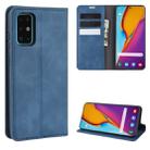 For Galaxy S20+ Retro-skin Business Magnetic Suction Leather Case with Holder & Card Slots & Wallet(Dark Blue) - 1