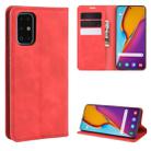 For Galaxy S20+ Retro-skin Business Magnetic Suction Leather Case with Holder & Card Slots & Wallet(Red) - 1