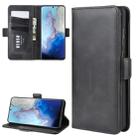 For Galaxy S20 Dual-side Magnetic Buckle Horizontal Flip Leather Case with Holder & Card Slots & Wallet(Black) - 1