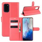 For Galaxy S20 Litchi Texture Horizontal Flip Protective Case with Holder & Card Slots & Wallet(Red) - 1