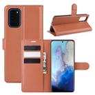 For Galaxy S20 Litchi Texture Horizontal Flip Protective Case with Holder & Card Slots & Wallet(Brown) - 1