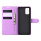 For Galaxy S20 Litchi Texture Horizontal Flip Protective Case with Holder & Card Slots & Wallet(Purple) - 8
