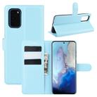 For Galaxy S20 Litchi Texture Horizontal Flip Protective Case with Holder & Card Slots & Wallet(Blue) - 1