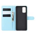 For Galaxy S20 Litchi Texture Horizontal Flip Protective Case with Holder & Card Slots & Wallet(Blue) - 8