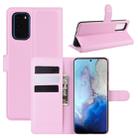 For Galaxy S20 Litchi Texture Horizontal Flip Protective Case with Holder & Card Slots & Wallet(Pink) - 1
