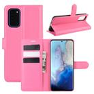 For Galaxy S20 Litchi Texture Horizontal Flip Protective Case with Holder & Card Slots & Wallet(Rose red) - 1