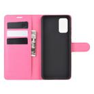 For Galaxy S20 Litchi Texture Horizontal Flip Protective Case with Holder & Card Slots & Wallet(Rose red) - 8