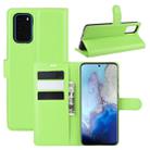 For Galaxy S20 Litchi Texture Horizontal Flip Protective Case with Holder & Card Slots & Wallet(Green) - 1
