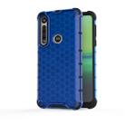 For Motorola Moto G8 Plus Shockproof Honeycomb PC + TPU Case(Blue) - 1