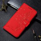 For Sony Xperia 5   Litchi Texture Feather Embossing Horizontal Flip Leather Case with Holder & Card Slots & Wallet & Photo Frame & Lanyard(Red) - 1