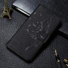 For Galaxy A90 5G Litchi Texture Feather Embossing Horizontal Flip Leather Case with Holder & Card Slots & Wallet & Photo Frame & Lanyard(Black) - 1