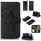For Galaxy A90 5G Litchi Texture Feather Embossing Horizontal Flip Leather Case with Holder & Card Slots & Wallet & Photo Frame & Lanyard(Black) - 7