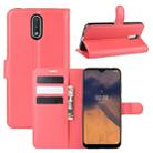 For Nokia 2.3  Litchi Texture Horizontal Flip Protective Case with Holder & Card Slots & Wallet(Red) - 1