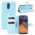 For Nokia 2.3  Litchi Texture Horizontal Flip Protective Case with Holder & Card Slots & Wallet(Blue) - 1