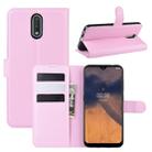 For Nokia 2.3  Litchi Texture Horizontal Flip Protective Case with Holder & Card Slots & Wallet(Pink) - 1