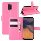 For Nokia 2.3  Litchi Texture Horizontal Flip Protective Case with Holder & Card Slots & Wallet(Rose red) - 1