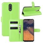 For Nokia 2.3  Litchi Texture Horizontal Flip Protective Case with Holder & Card Slots & Wallet(Green) - 1