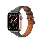 For Apple Watch 3 / 2 / 1 Generations 38mm Universal Thin Leather Strap(Black) - 1