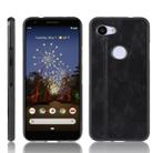 For Google Pixel 3a XL Shockproof Sewing Cow Pattern Skin PC + PU + TPU Case(Black) - 1